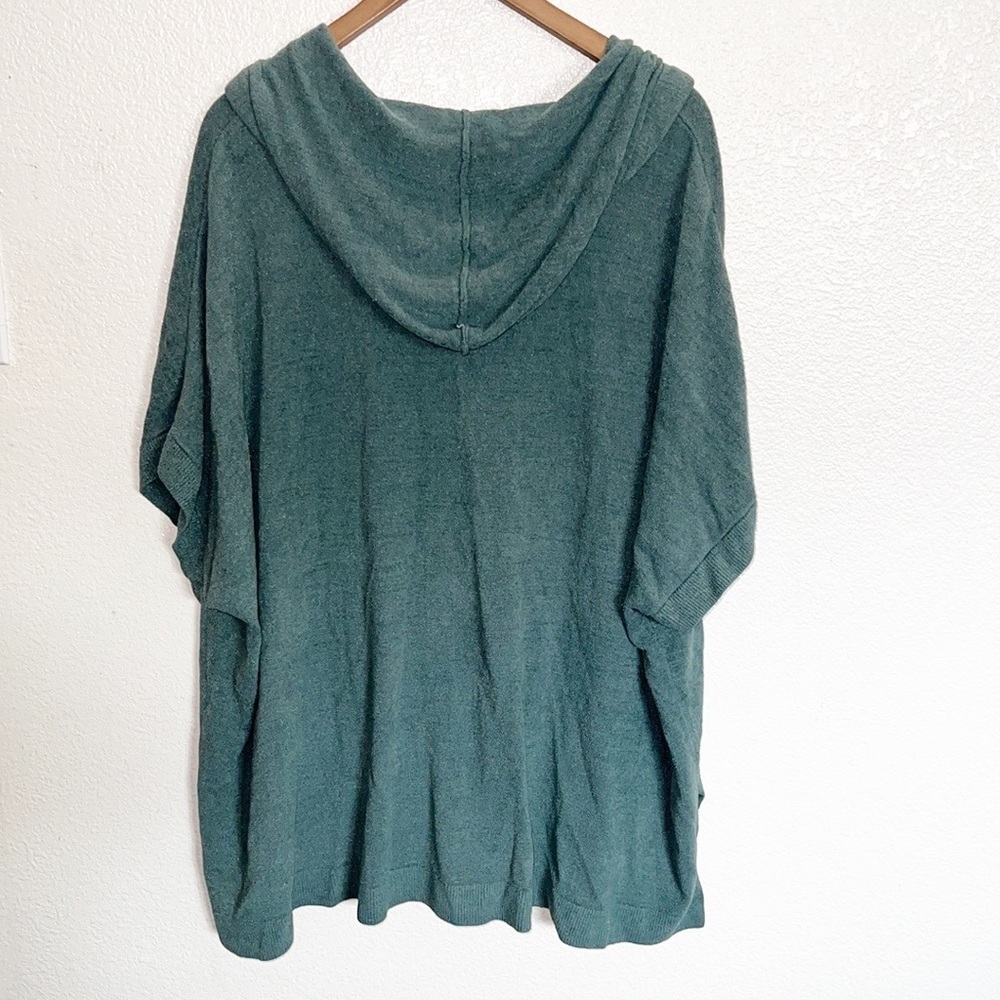Barefoot Dreams Blue Spruce Zip Up Short Sleeve CozyChic Ultra Lite Hoodie - Picture 12 of 14